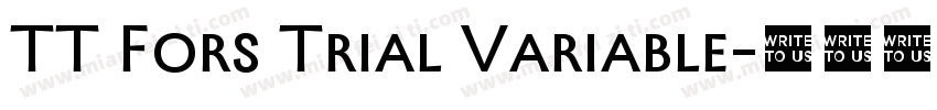 TT Fors Trial Variable字体转换